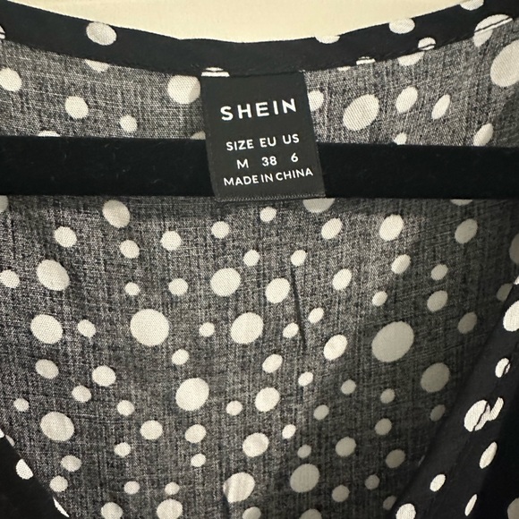 SHEIN Black & White Polka Dot Dress - Picture 4 of 4